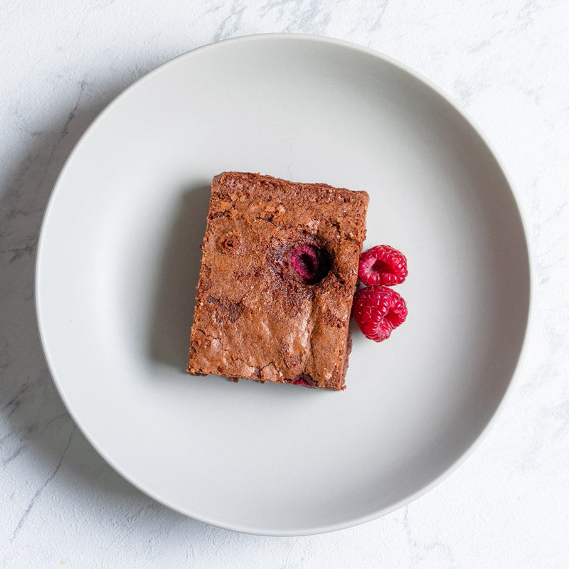 Brownie de chocolate y frambuesa