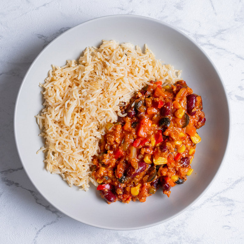 Chili hawaiano con arroz basmati