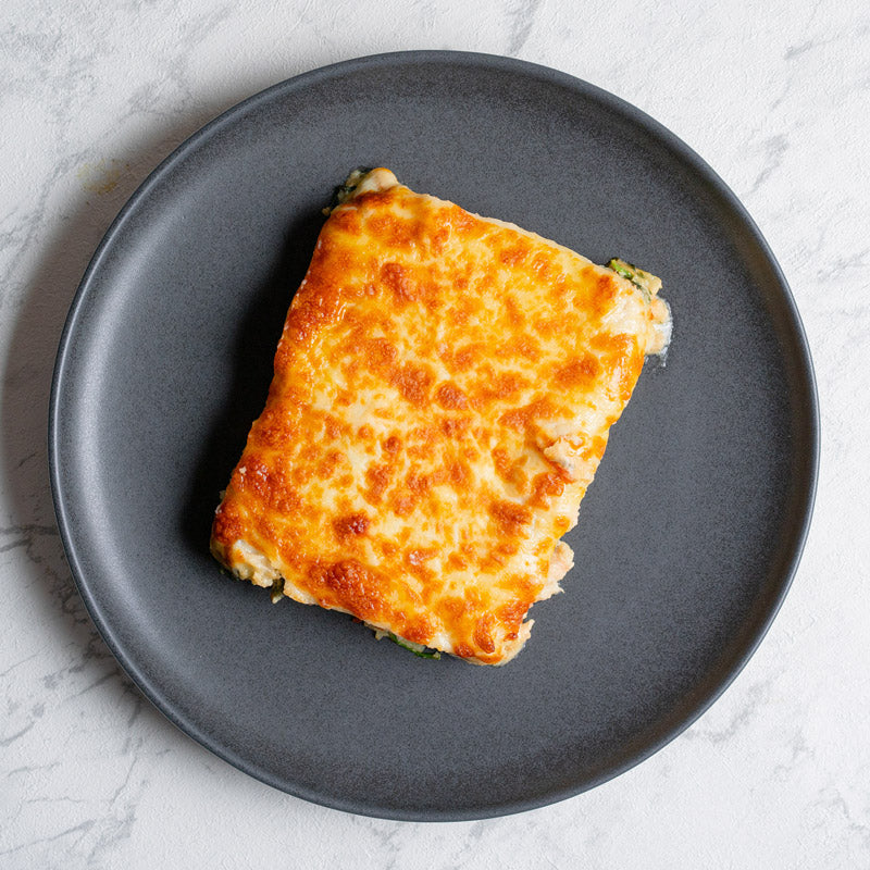 Lasaña de salmón y espinacas