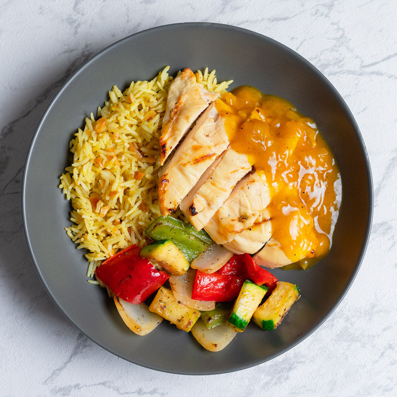 Pollo en salsa a la naranja