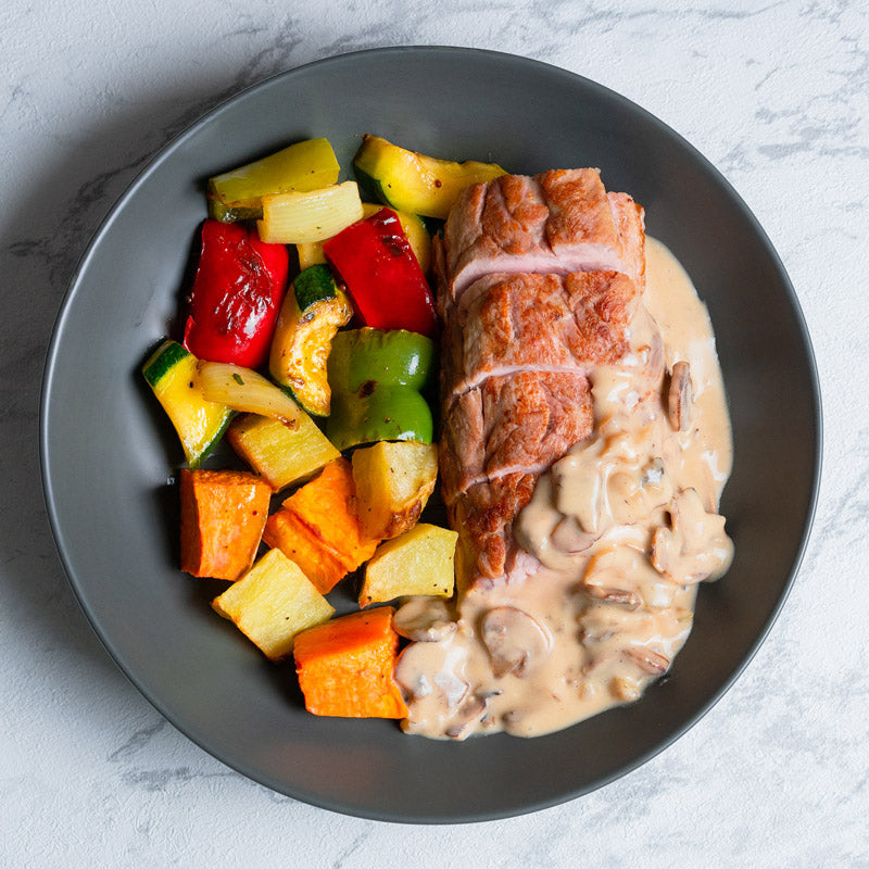 Solomillo de cerdo en salsa funghi