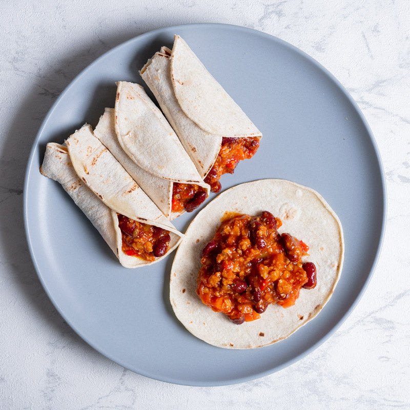 Tacos de chili vegano