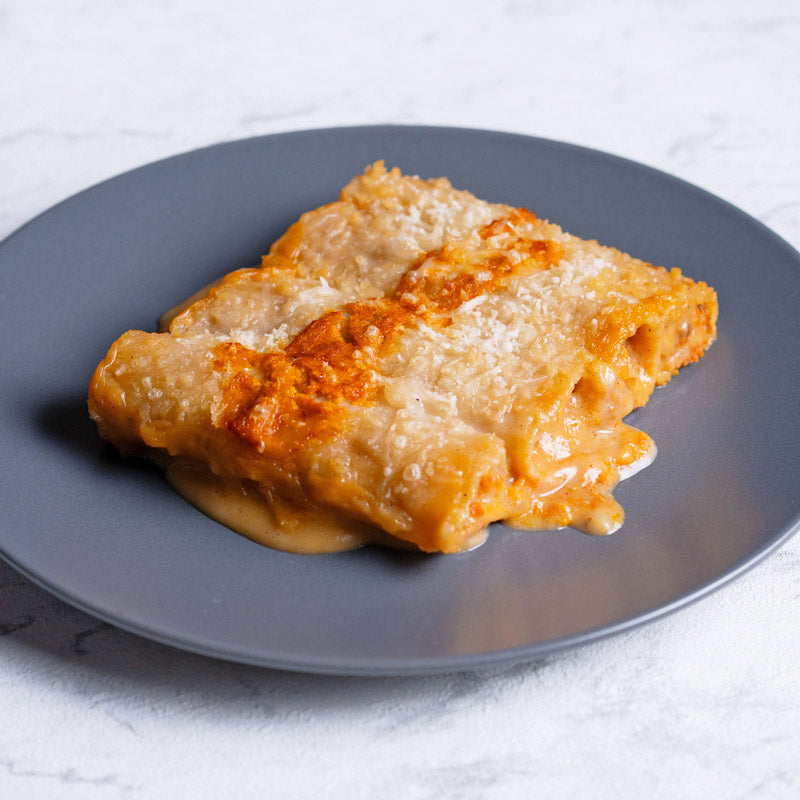 Canelones de verduras con romescu