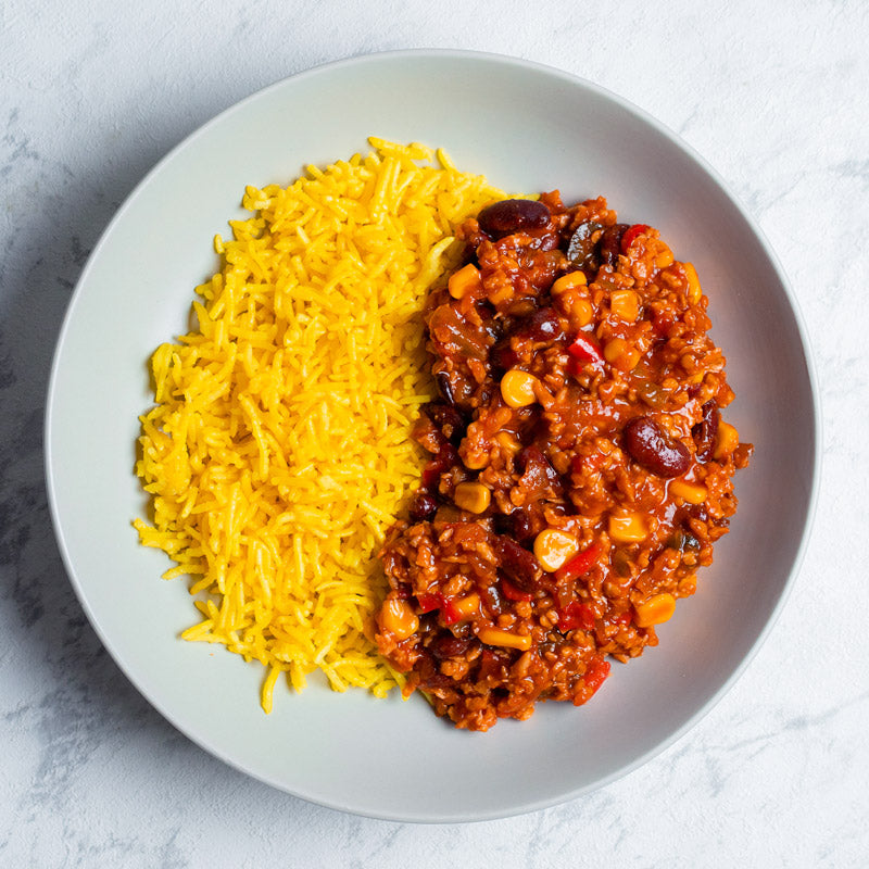 Chili hawaiano con arroz basmati