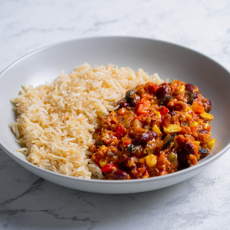 Chili hawaiano con arroz basmati
