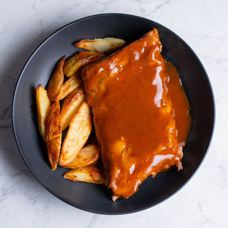 Costilla en salsa cajún