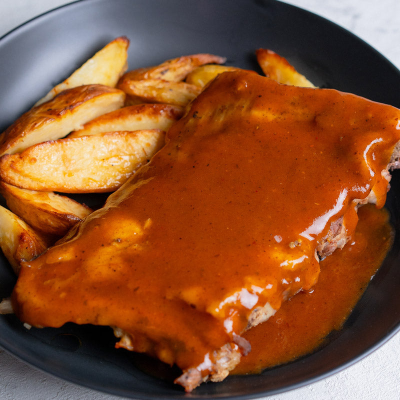 Costilla en salsa cajún