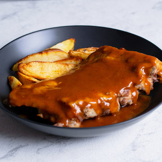 Costilla en salsa cajún