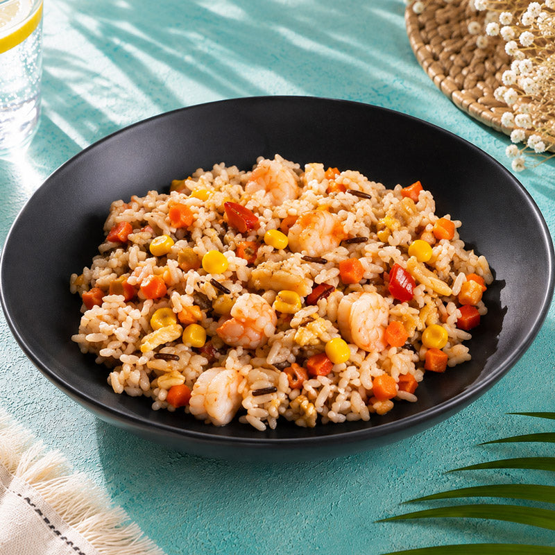 Ensalada de arroz con gambas