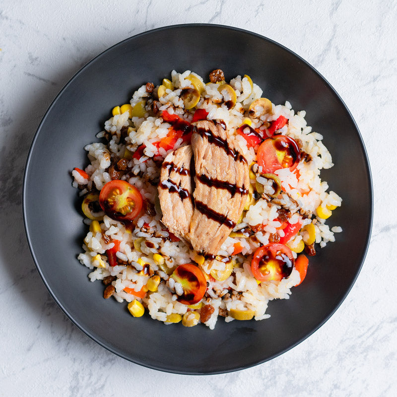 Ensalada de arroz y ventresca