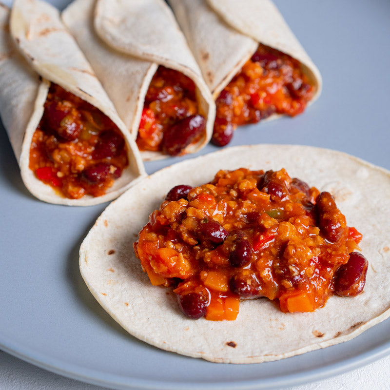 Tacos de chili vegano