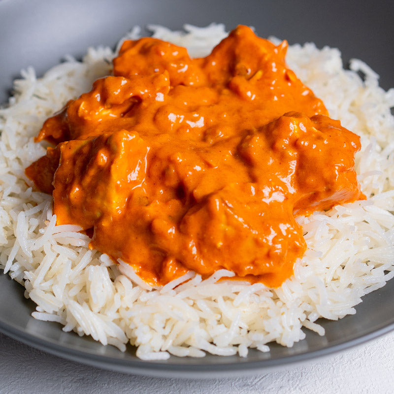 Tikka masala de pollo con arroz