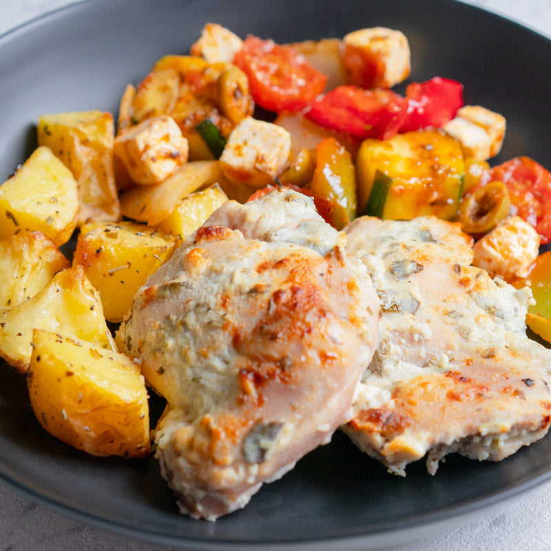 Pollo a la griega