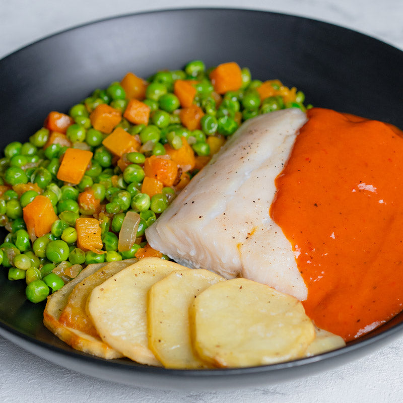 Bacalao en salsa de piquillo