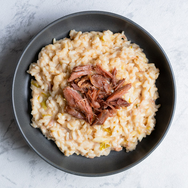 Risotto de pato y setas