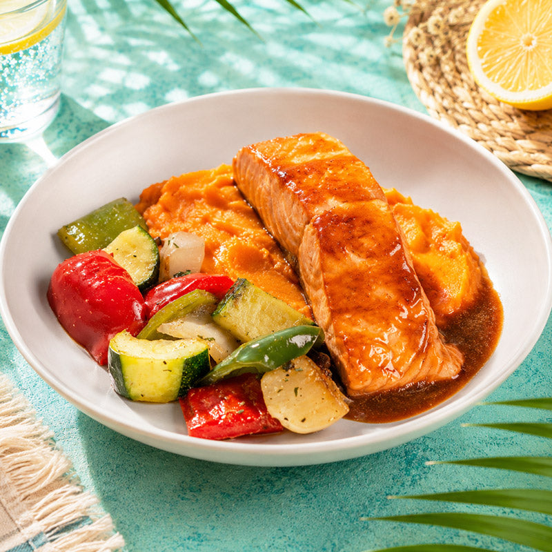 Salmão com molho teriyaki