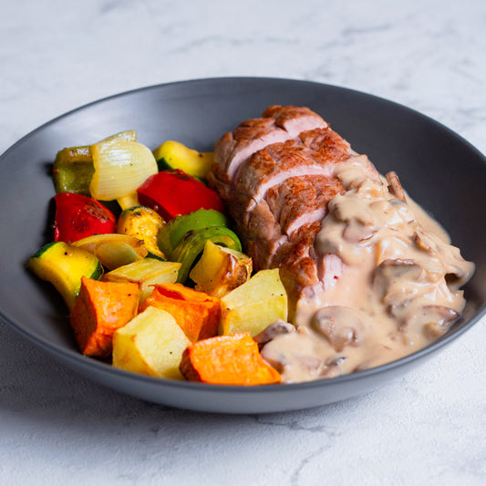 Solomillo de cerdo en salsa funghi