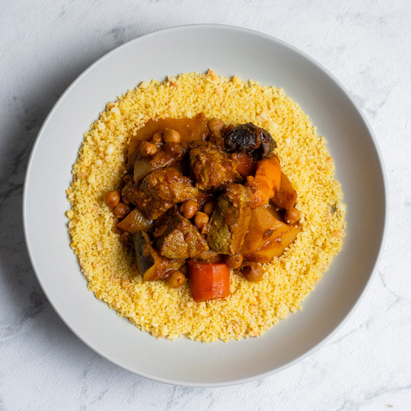 Tajín de cordero y verduras