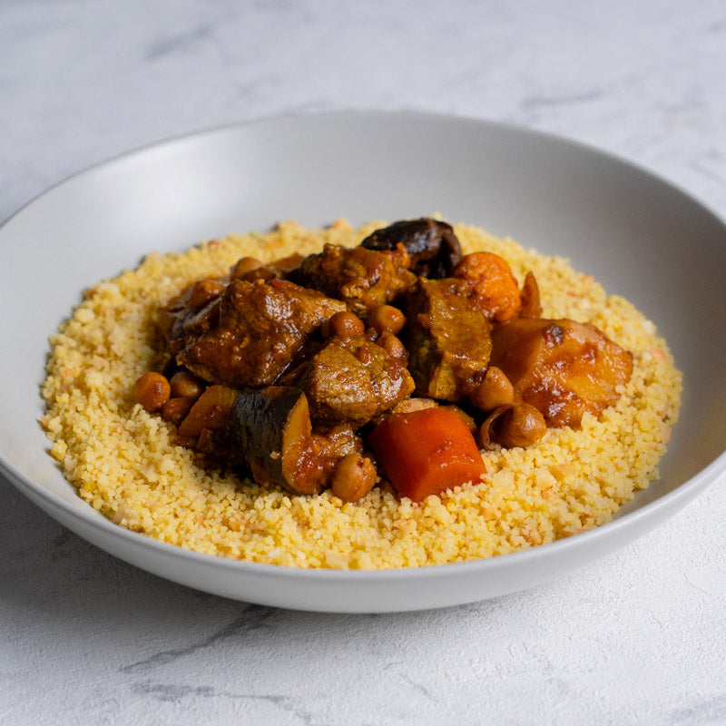 Tajín de cordero y verduras