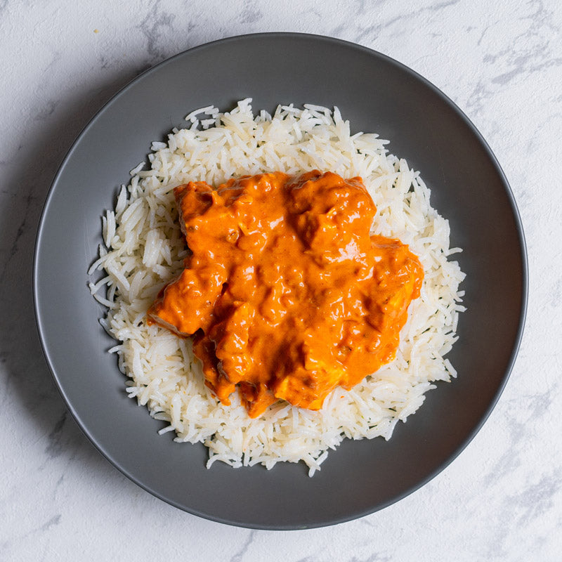 Tikka masala de pollo con arroz