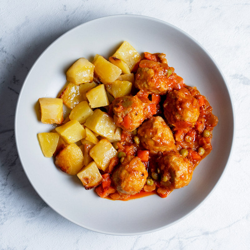 Albóndigas a la jardinera