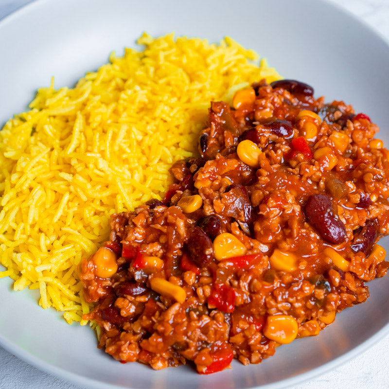 Chili hawaiano con arroz basmati