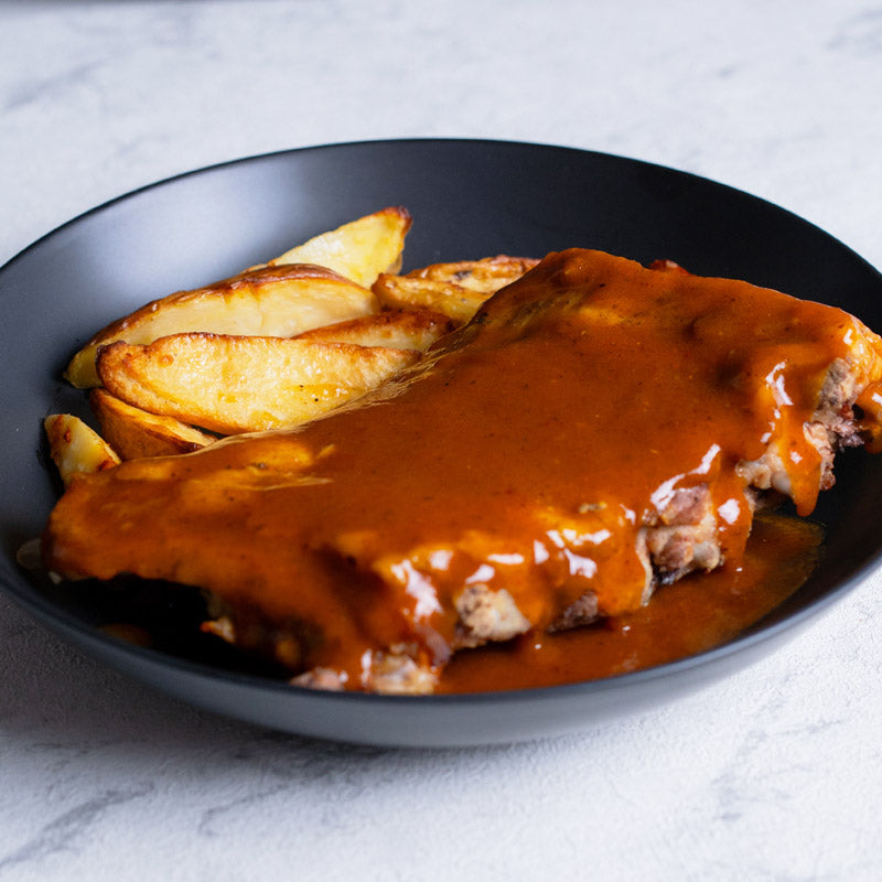 Costilla en salsa cajún
