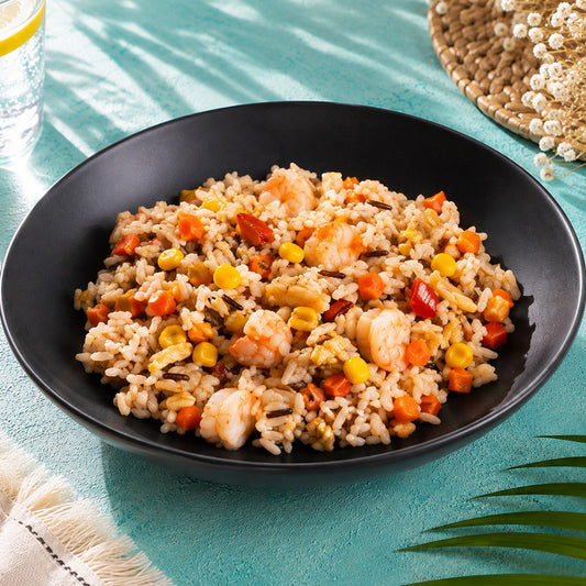 Ensalada de arroz con gambas