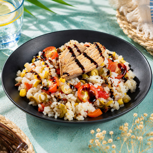 Ensalada de arroz y ventresca