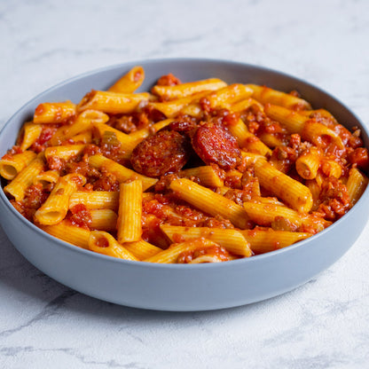 Macarrones con chorizo