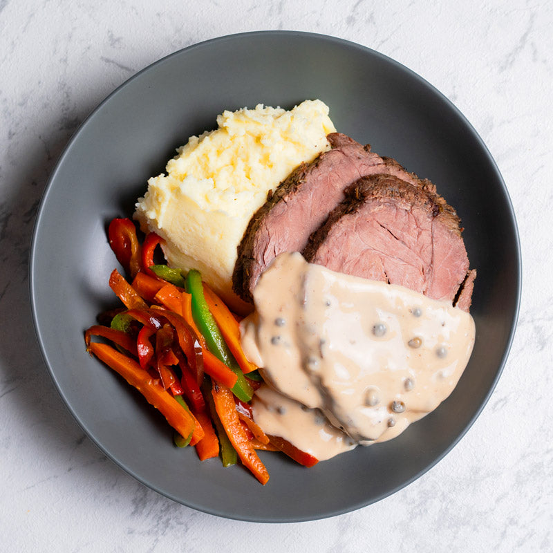 Meloso de ternera en salsa a la pimienta