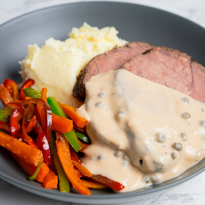 Meloso de ternera en salsa a la pimienta