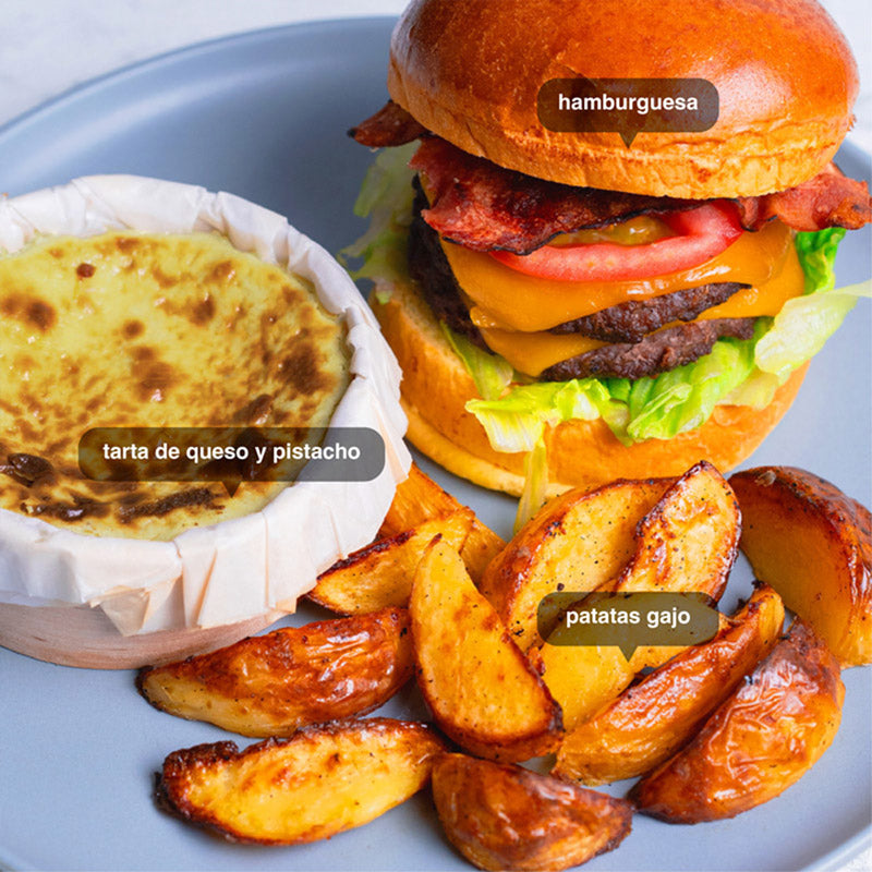 Menú del Rey - Burger, patatas y postre