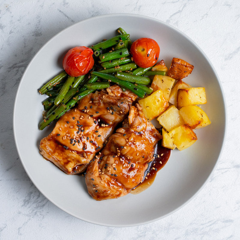 Pollo asado a la coreana