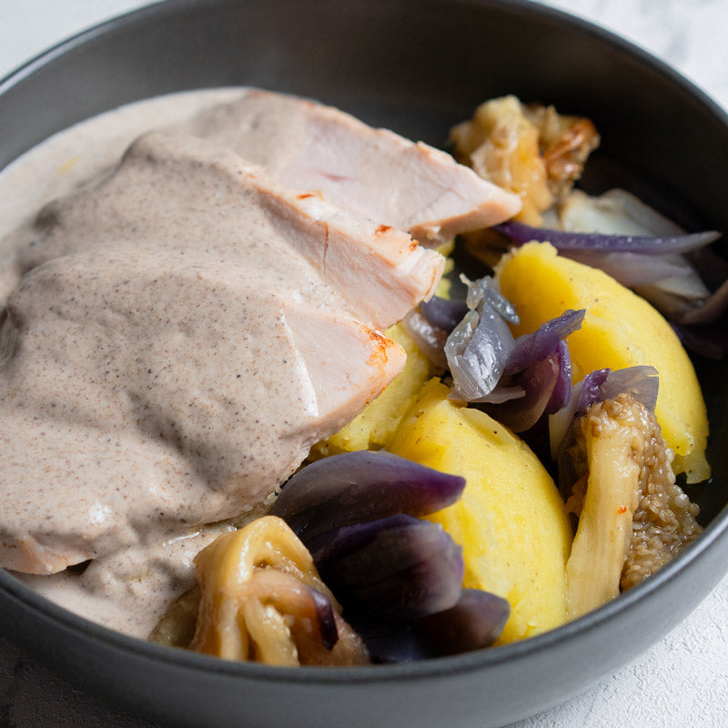 Pechuga de pollo en salsa de trufa