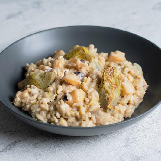 Risotto de sepia y alcachofa