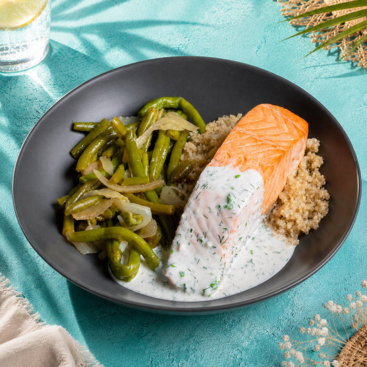 Salmão ao molho de aneto