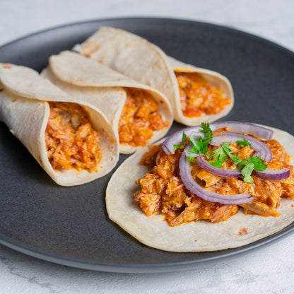 Tacos de frango cochinita pibil