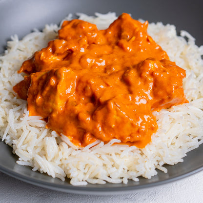Frango tikka masala com arroz
